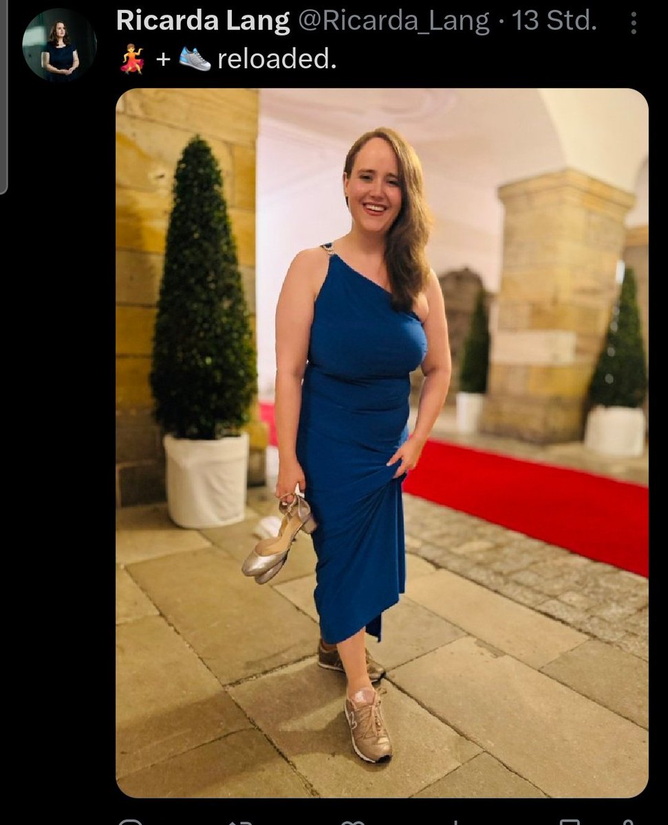 ScepticCheetah's tweet image. Meinen Respekt für diese Transformation von Ricarda Lang. Über die Schuhe müsste man natürlich nochmals reden.