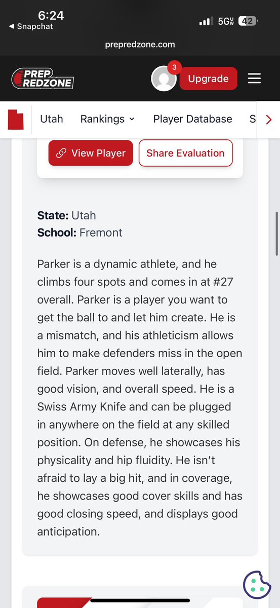 SladeParker22's tweet image. Thank you @PrepRedzoneUT and @Andy_Pham1 for the ranking and the write up! 
20 days til game 1‼️
@NateTuatagaloa @BenMoa4 @skyler_ridley @RossApoWR_EZ @AuthorityAthle1 @ddrakep @CoachFahey54 @CoachGossageASU @fsitake @fremont