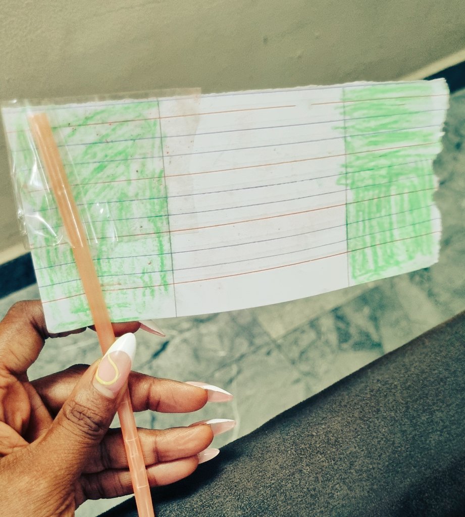 JanineTony's tweet image. Told my little 9-year-old friend that Nigeria will face Morocco in the #wafconfinal.
She just made this for me.
🥹❤️🇳🇬