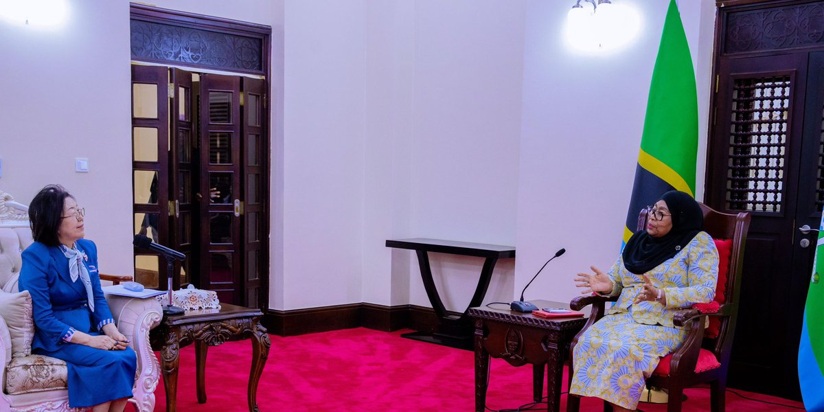 urtupdates's tweet image. Her Excellency, Tanzanian President, Hon, Dr. @SuluhuSamia met with and held talks with the President of the Korea Finance Corporation (K-FINCO), Dr. Eun-Jae Lee, who was accompanied by her delegation, at the Chamwino State House in Dodoma on July 26, 2025. @koreanembassy…