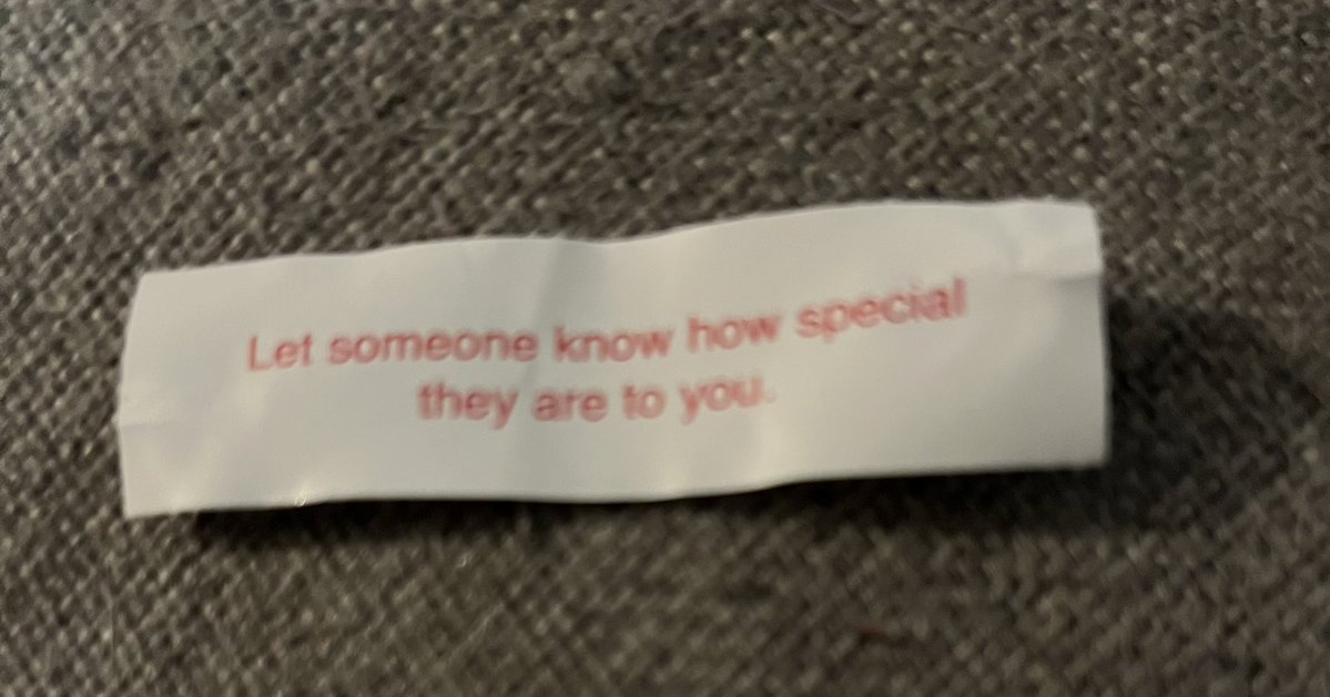66Steph82's tweet image. Ah fortune cookie, you sentimental old fool