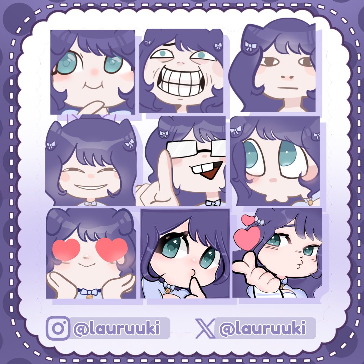 lauruuki's tweet image. emotes i’ve done for myself