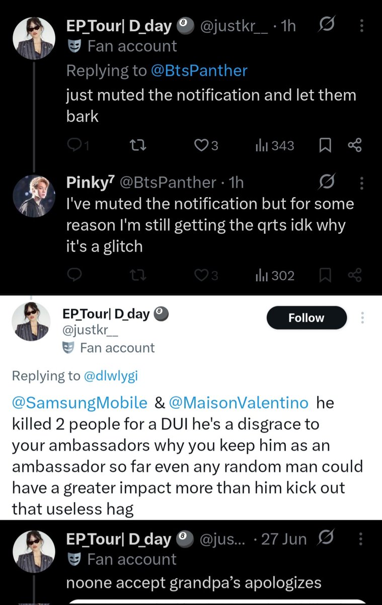 SugaProtectTeam's tweet image. Thanks to @BtsPanther, Suga got dragged by akgaes again. This isn’t about defending a fan account, it’s about protecting him from people who twist anything to hate on him. Don’t complain about akgaes if you’re fine interacting with your faves. Stop the double standards..