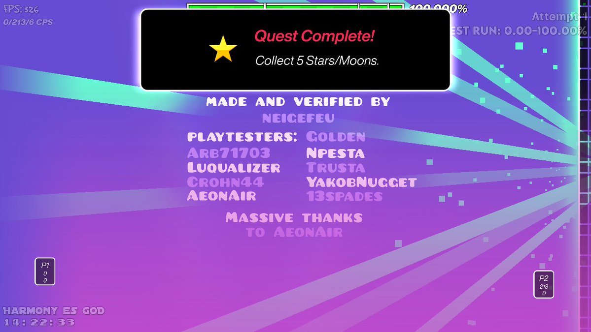 Neo_3827's tweet image. ME PASE ACU!!!!! MI PRIMER EXTREME DEMON LETS FUCKING GO! Esta win va dedica a todos ustedes pibes gracias por su apoyo! &lt;3 (con un ultimo fallo en el 92% y con 12,206 atts me lo pase...)