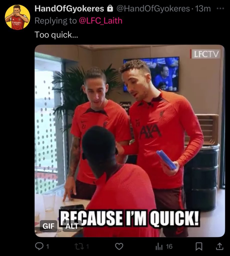 LFC_Laith's tweet image. I’ll admit you were quick to delete it and go private you bitch @HandOfGyokeres
