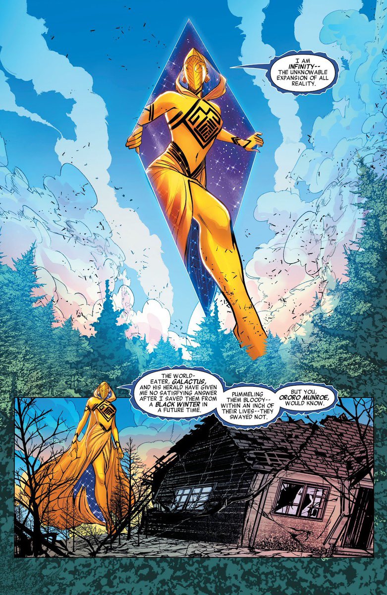 NewComga's tweet image. The beginning of Thunder War ends with Infinity coming to Storm in search of her twin brother, Eternity.
#Storm #Xmen #Xspoilers #OroroSpoilers
