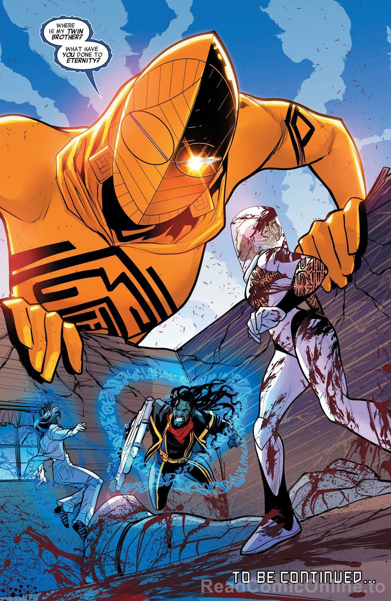 NewComga's tweet image. The beginning of Thunder War ends with Infinity coming to Storm in search of her twin brother, Eternity.
#Storm #Xmen #Xspoilers #OroroSpoilers