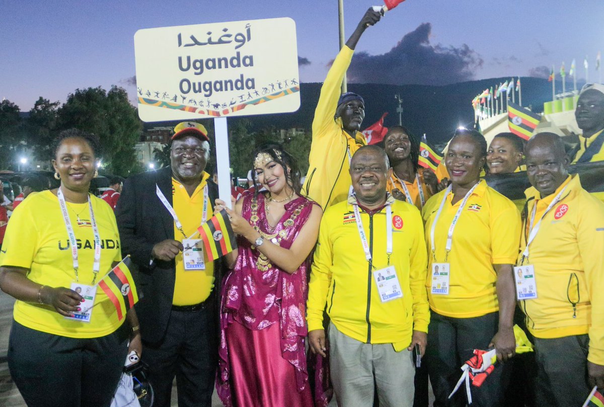USSSAOnline's tweet image. #ANOCASchoolGames2025 - Algeria
Raising the flag high to be counted.
Team Uganda at the official opening ceremony in Algeria.