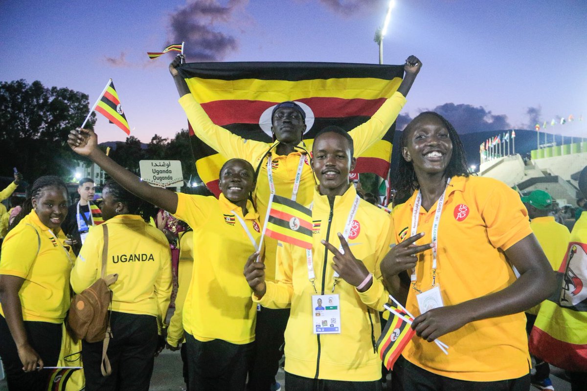 USSSAOnline's tweet image. #ANOCASchoolGames2025 - Algeria
Raising the flag high to be counted.
Team Uganda at the official opening ceremony in Algeria.