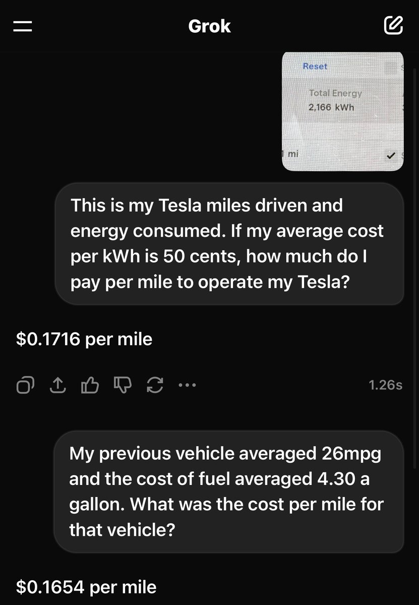 MikeDizzll's tweet image. Set my Trip the day I bought the car. Compared to my Accord and ZR2 truck. Where’s the savings again? Also doesn’t include the 12 hours a month driving to Superchargers.