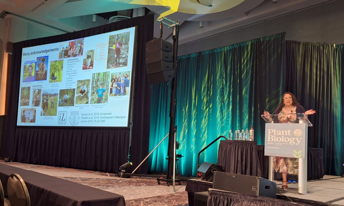 ASPB's tweet image. Plenary Speaker Danielle Ignace takes the audience on a journey considering how diverse experiences will mentor future generations faced with solving complex environmental problems. #PlantBio2025