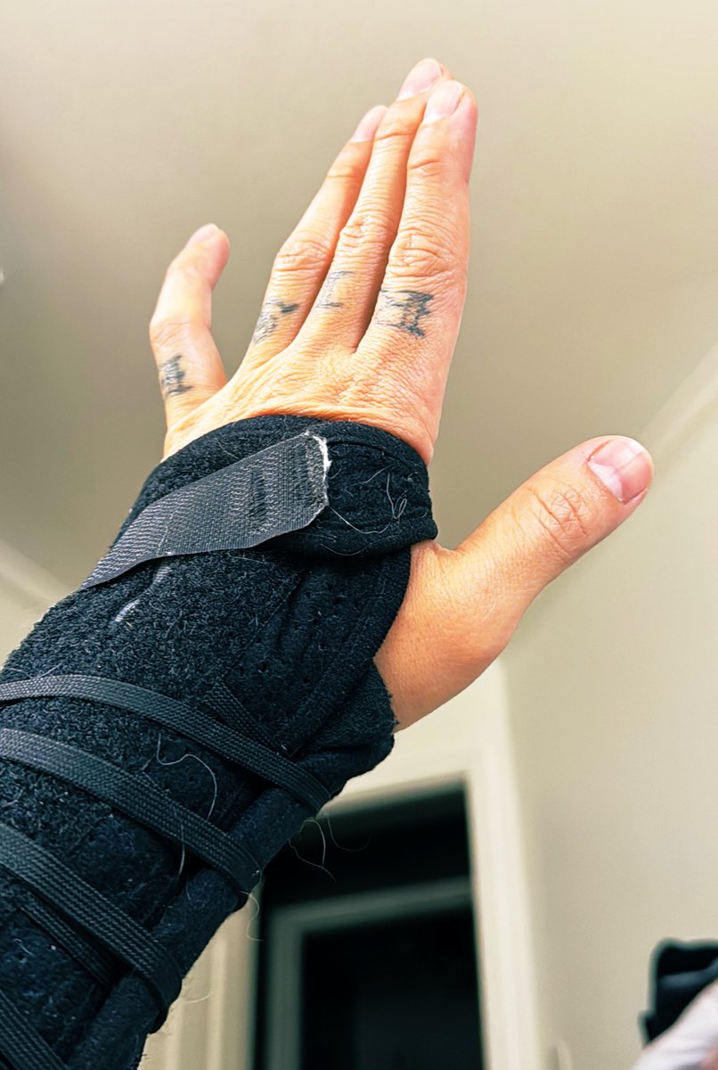 AngryangryD's tweet image. Been going too hard with work and have awoken an old sprain/injury on my wrist/thumb of my drawing hand. It hurts to pick up anything or type on a keyboard. And eating rice with chopsticks, my true passion in life, hurts too.
I still have things to turn in and deadlines to…