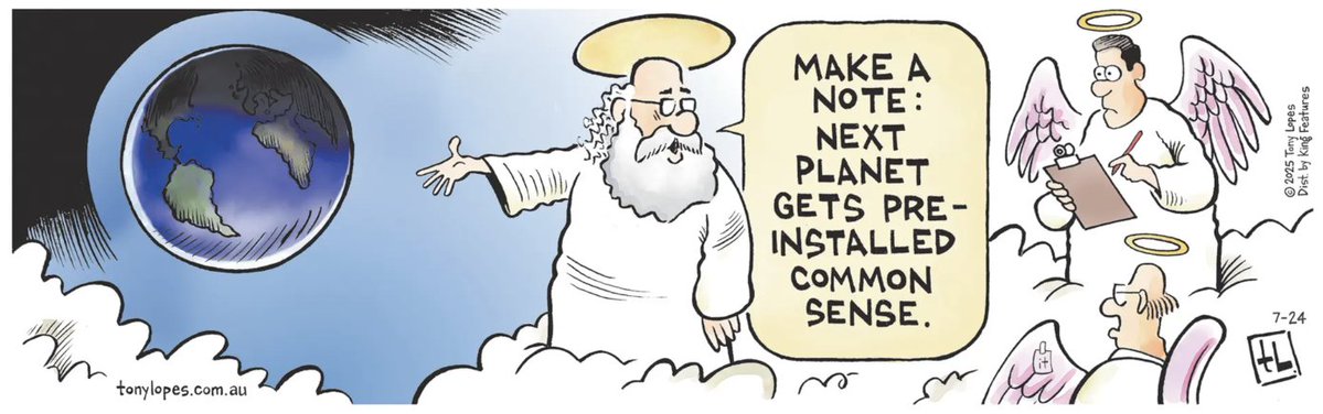 ComicsKingdom's tweet image. Note to self: ship Common Sense with the next update. #GodsToDoList #InsanityStreak