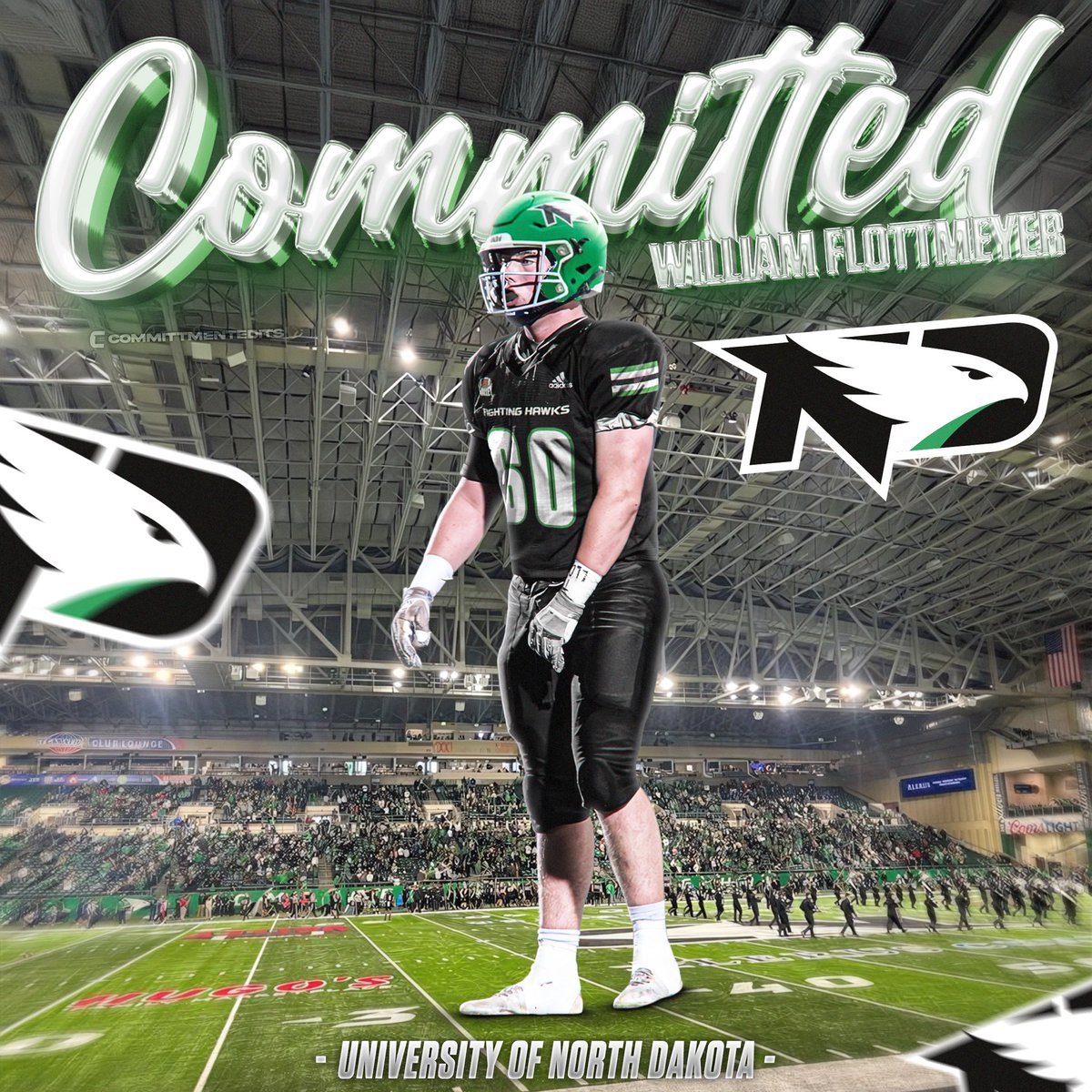 WillFlottmeyer's tweet image. COMMITTED 🦅🟢⚪️ @UNDfootball
@Coach_SchmidtE @Tyson_Mav @IsaacFruechte14 #JYD Go Hawks!!🦅