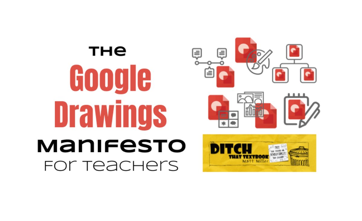 DitchThatTxtbk's tweet image. The Google Drawings Manifesto for Teachers
💡7 lesser-known tips for students (and teachers!)
📝9 plug-and-play lesson ideas
🗂️More than a dozen "make a copy" templates
✏️18 Drawings-related blog posts
f.mtr.cool/opamcnljsg #ditchbook