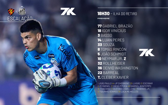 Santos definido para enfrentar o Sport