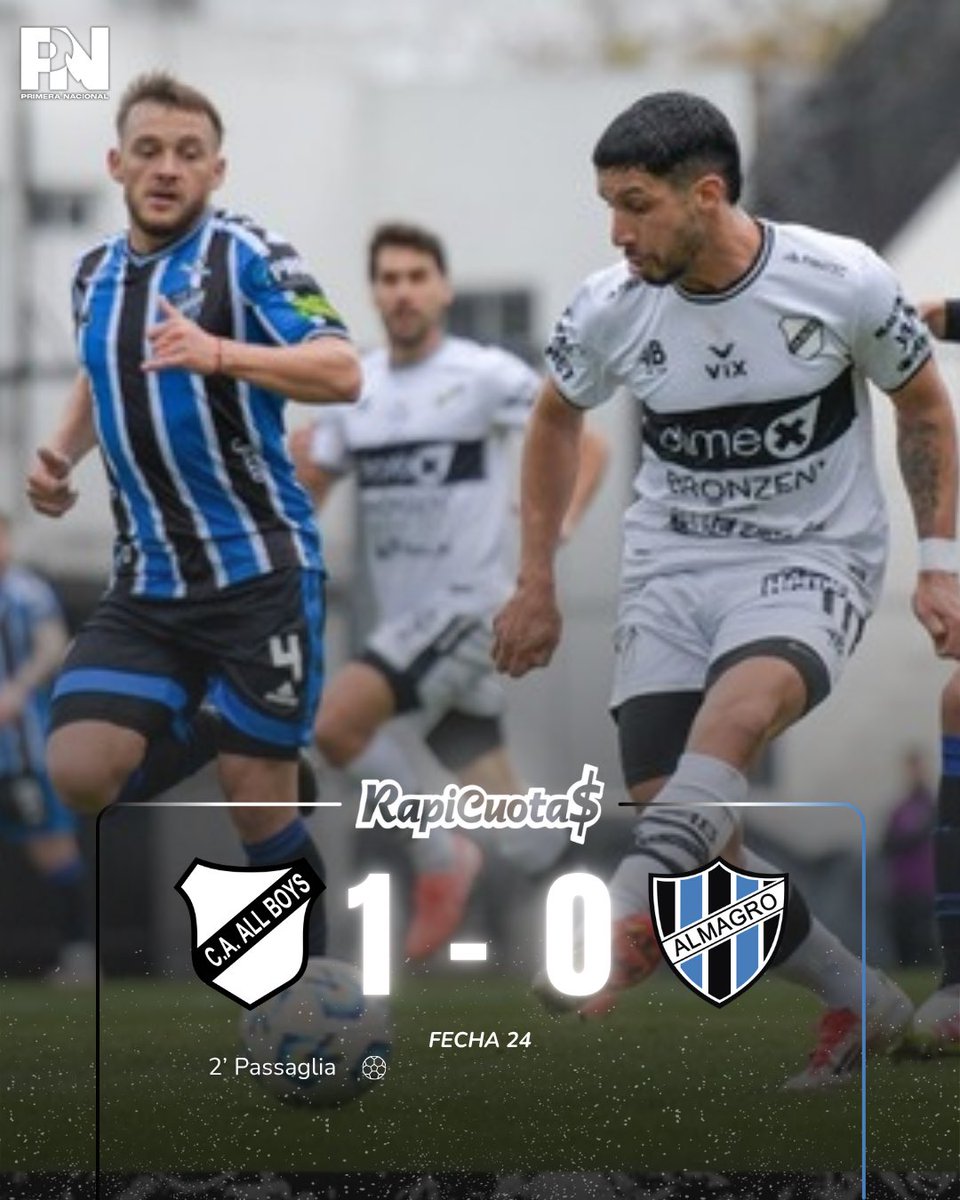 Primeranaciona's tweet image. 🥵💪 NECESITADA VICTORIA
All Boys 1-0 Almagro
El Albo cortó la mala racha y sumó tres puntos de oro de local pensando en la permanencia en la Primera Nacional.