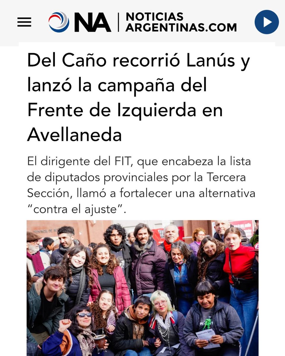 PTSarg's tweet image. 📰 @NAagencia | ✍🏼 "@NicolasdelCano recorrió Lanús y lanzó la campaña del Frente de Izquierda en Avellaneda.
El dirigente del FIT, que encabeza la lista de diputados provinciales por la Tercera Sección, llamó a fortalecer una alternativa “contra el ajuste”…