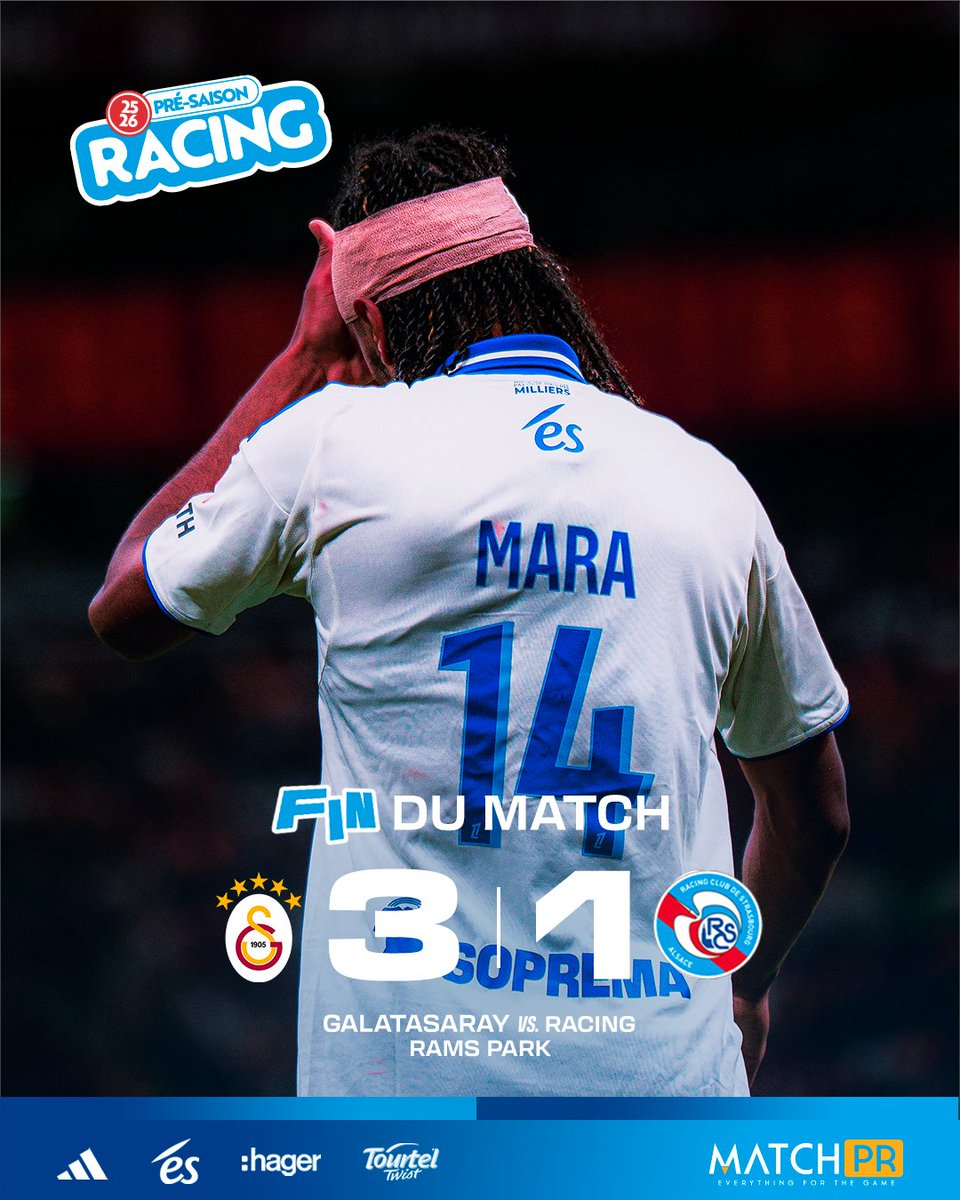 RCSA's tweet image. โน๏ธย 90'+1 Le RCSA sโincline face ร Galatasaray.
Malgrรฉ une bonne rรฉaction des entrants, les Turcs sโimposent chez eux.
๐ย Prochain rendez-vous mercredi prochain contre l'Udinese !
#GSKRCSA (3-1)
