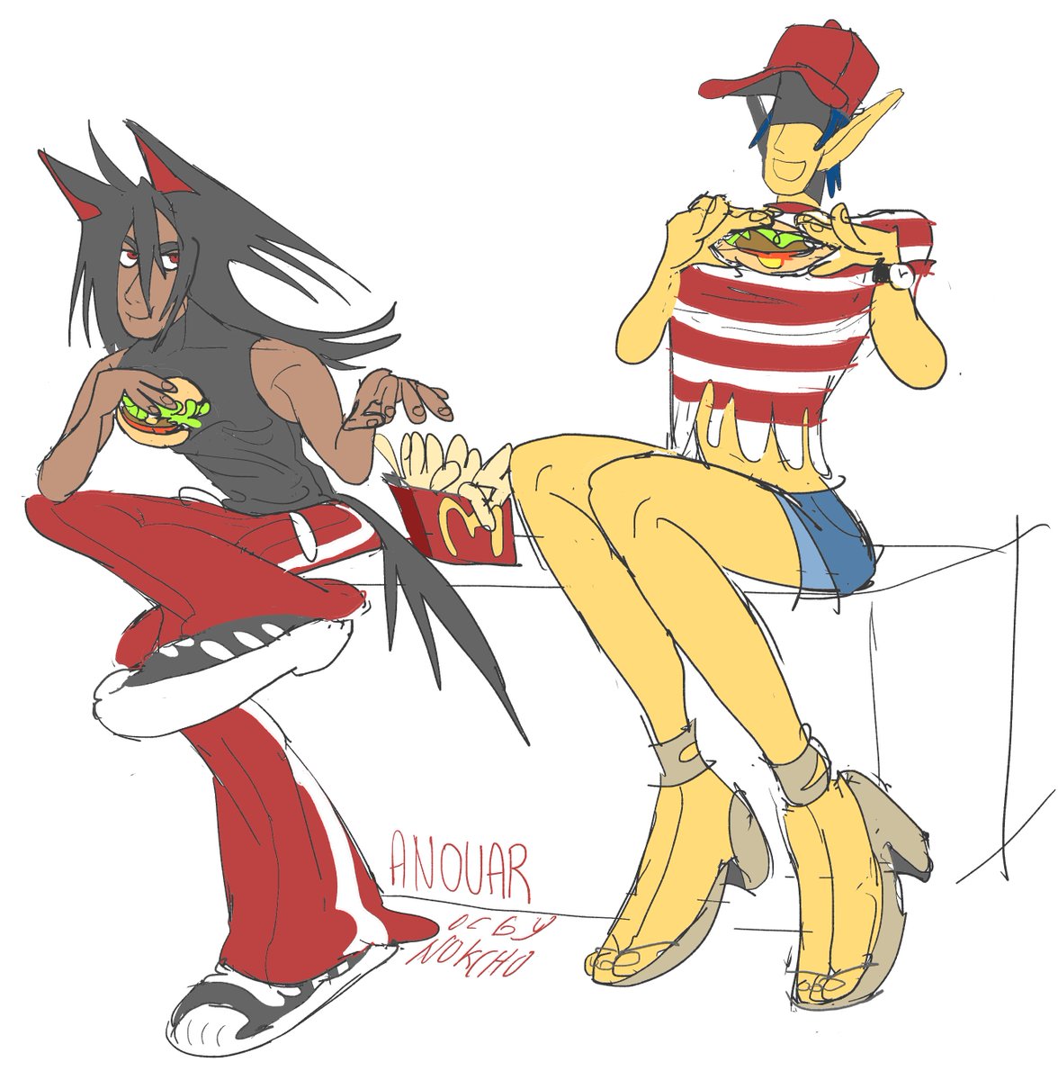 RemmaRarr's tweet image. 35th attack on artfight as a kid i went around town butt ass naked