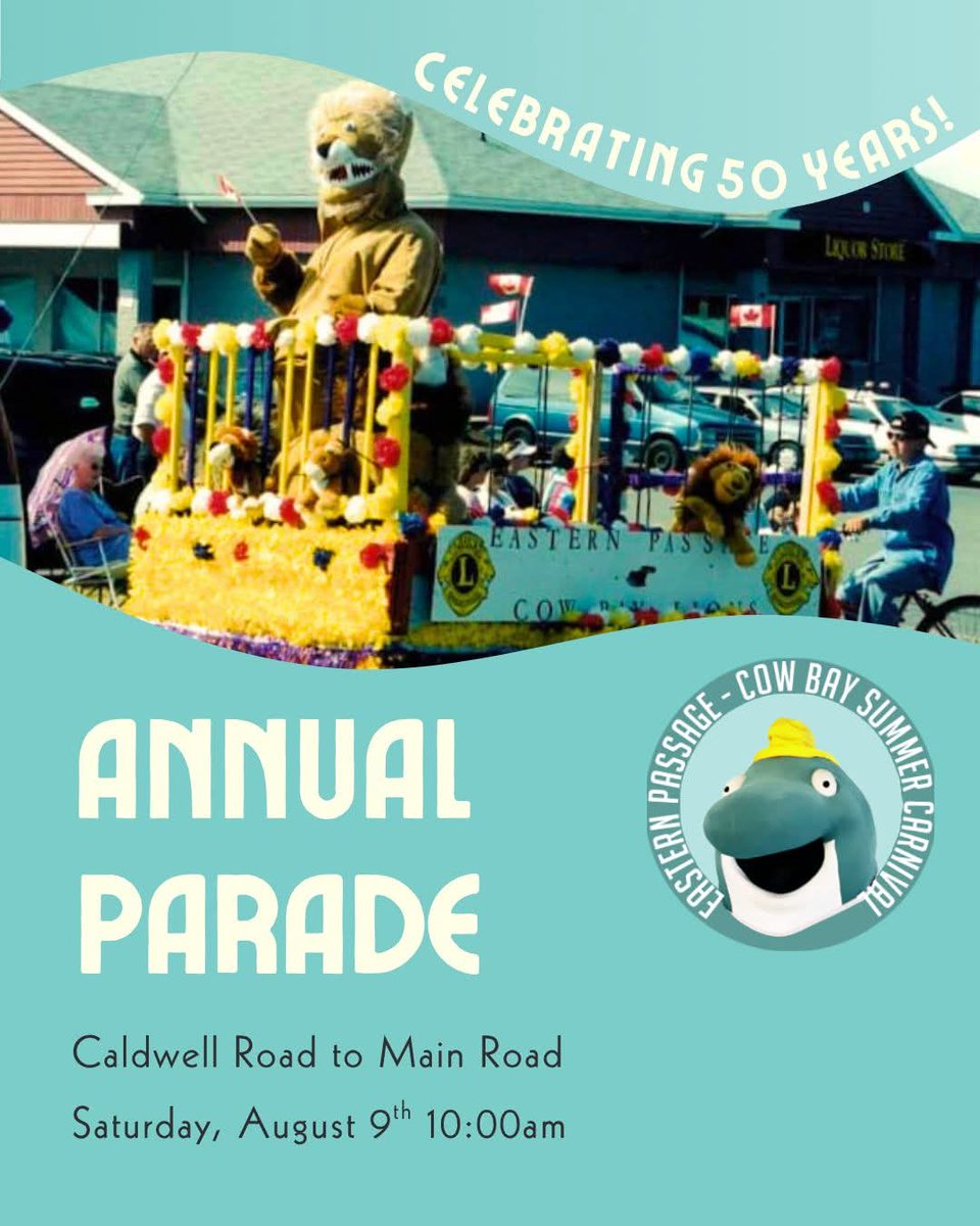 HfxMda's tweet image. **** Via Eastern Passage Cow Bay Sumner Carnival
The 50th Annual EPCB Summer Carnival Parade is Saturday, August 9th!!
If you need to leave the Passage that morning, please do so before 9:30am. Everything will be completed by noon.
See images for more information #hfxtraffic