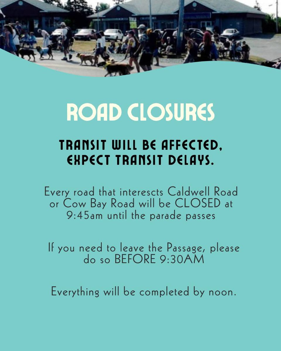 HfxMda's tweet image. **** Via Eastern Passage Cow Bay Sumner Carnival
The 50th Annual EPCB Summer Carnival Parade is Saturday, August 9th!!
If you need to leave the Passage that morning, please do so before 9:30am. Everything will be completed by noon.
See images for more information #hfxtraffic