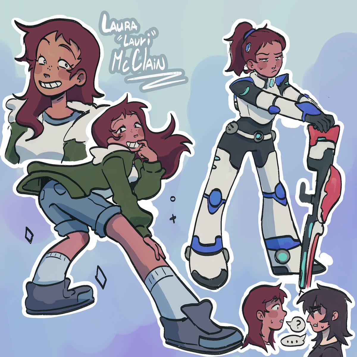 tomateqlo's tweet image. Laura Mcclain (AND A PIXEL OF Kir Kogane so i can put the #klance tag)