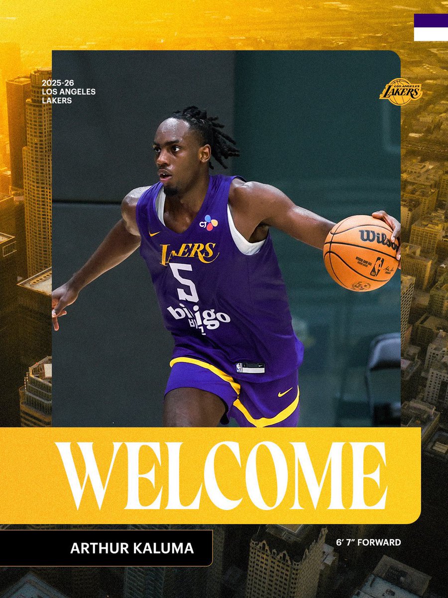 Just In

<a href="/UGSilverbacks/">Silverbacks</a> , Forward, Arthur Kaluma has been signed by <a href="/Lakers/">Los Angeles Lakers</a> 

Ohh ohh Boy. 

Uganda 🇺🇬 we are up there. 

#HudsonNews