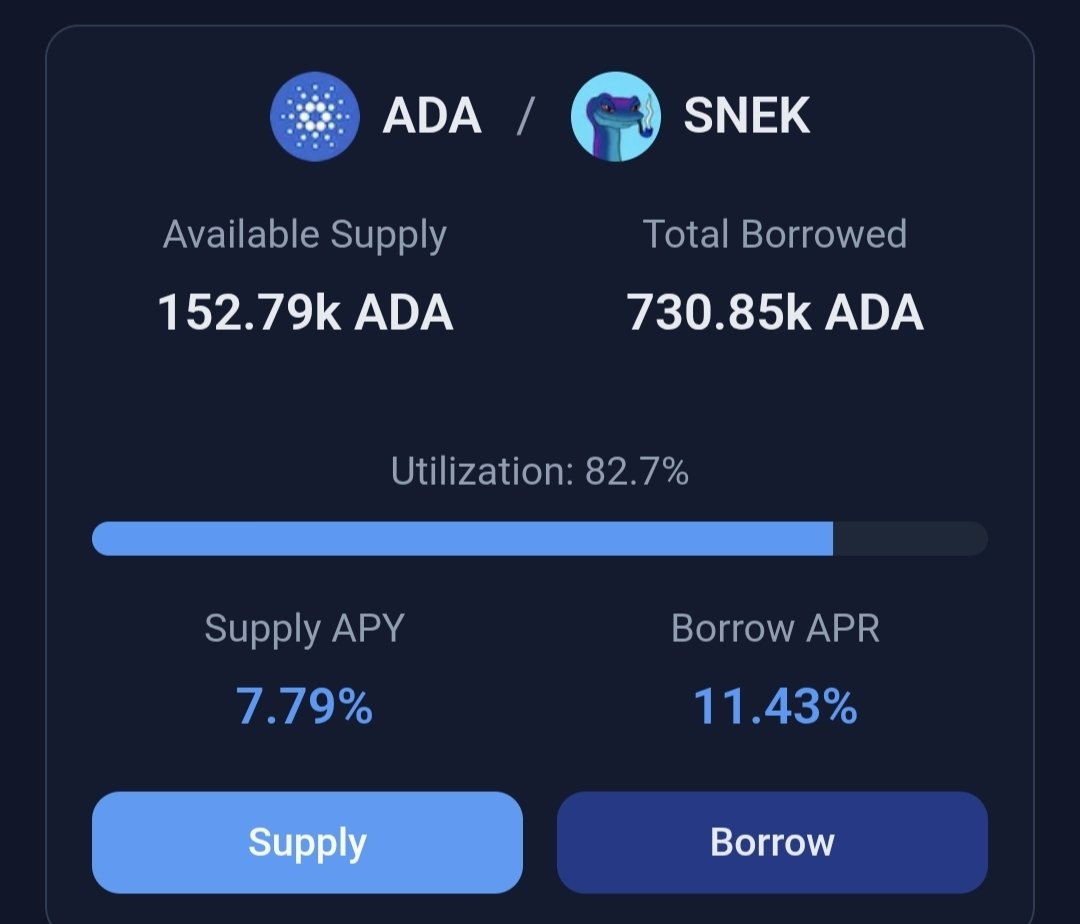 CryptoSA99's tweet image. Utilization above 80% with these 4 pools.
$bodega
$strike
$usdm
$snek
$flow
@flowdefi Cardano ada