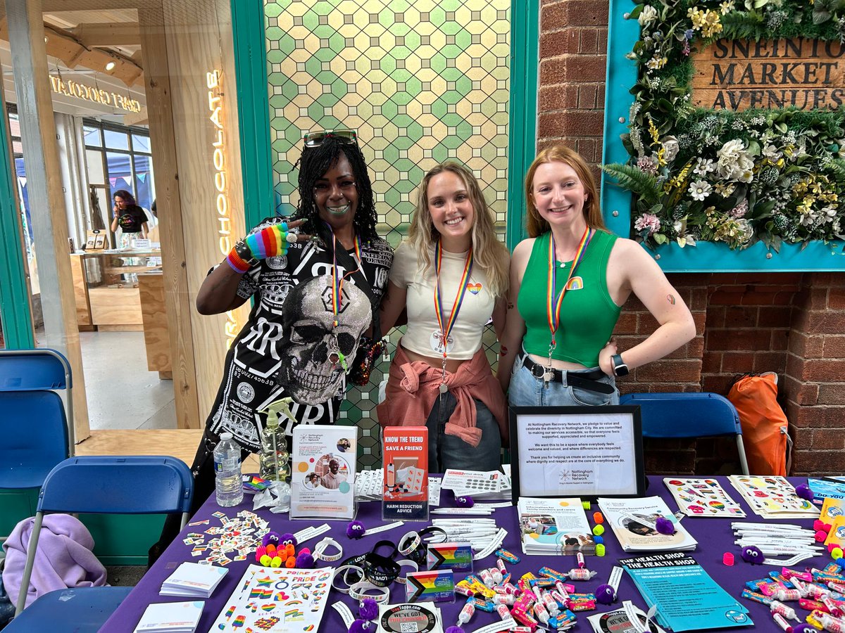 SobarNottm's tweet image. Great time at #NottsPride today with Nottingham Recovery Network chatting to people about all things Inclusive Recovery Cities and stigma! Thanks to our fab Inclusive Recovery Champions who volunteered their time!
#inclusiverecoverycities #nottspride #smashthestigma #loveislove