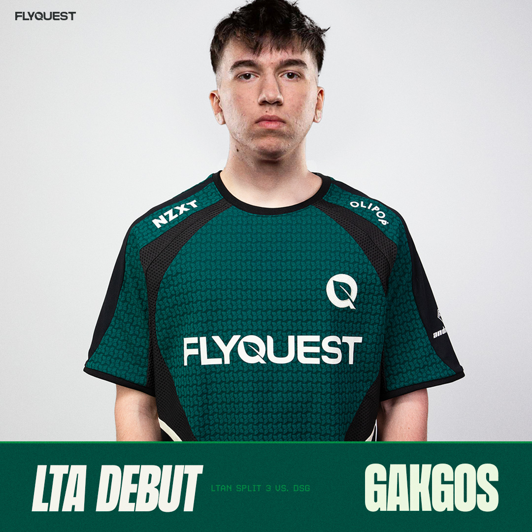 FlyQuest's tweet image. Calling up the young gun!
Time for @gakgoslol1's @LTANorth debut!
#TimeToFly