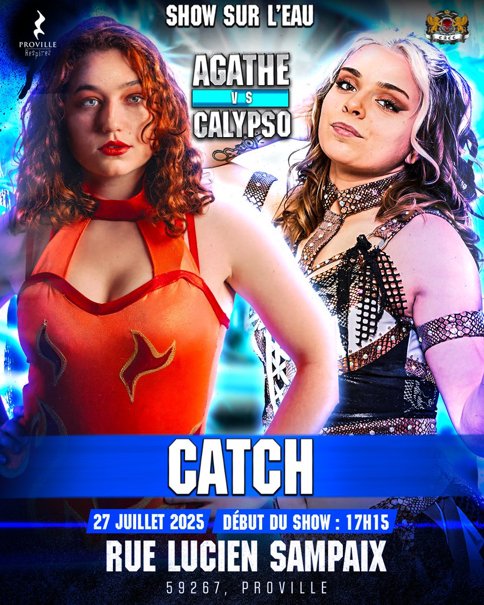 OnlyWrstMatters's tweet image. La CACC a annoncΓ© les prΓ©sences de MBM et Joseph Fenech Jr., ainsi qu'un match pour leur SHOW SUR L'EAU
Agathe AriΓ¨s π Calypso
ποΈ Dimanche 27 Juillet
π 17h15
π Rue Lucien Sampaix, Proville
ποΈ EntrΓ©e gratuite
