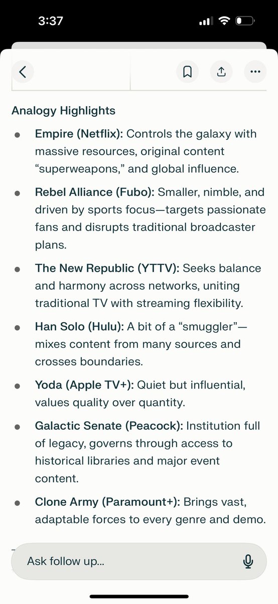 blakercarpenter's tweet image. If the streaming space was represented by a Star Wars analogy can we all agree that $fubo is the Rebel Alliance?

Any experts in the streaming wars and Star Wars out there that can validate?

@fuboTV