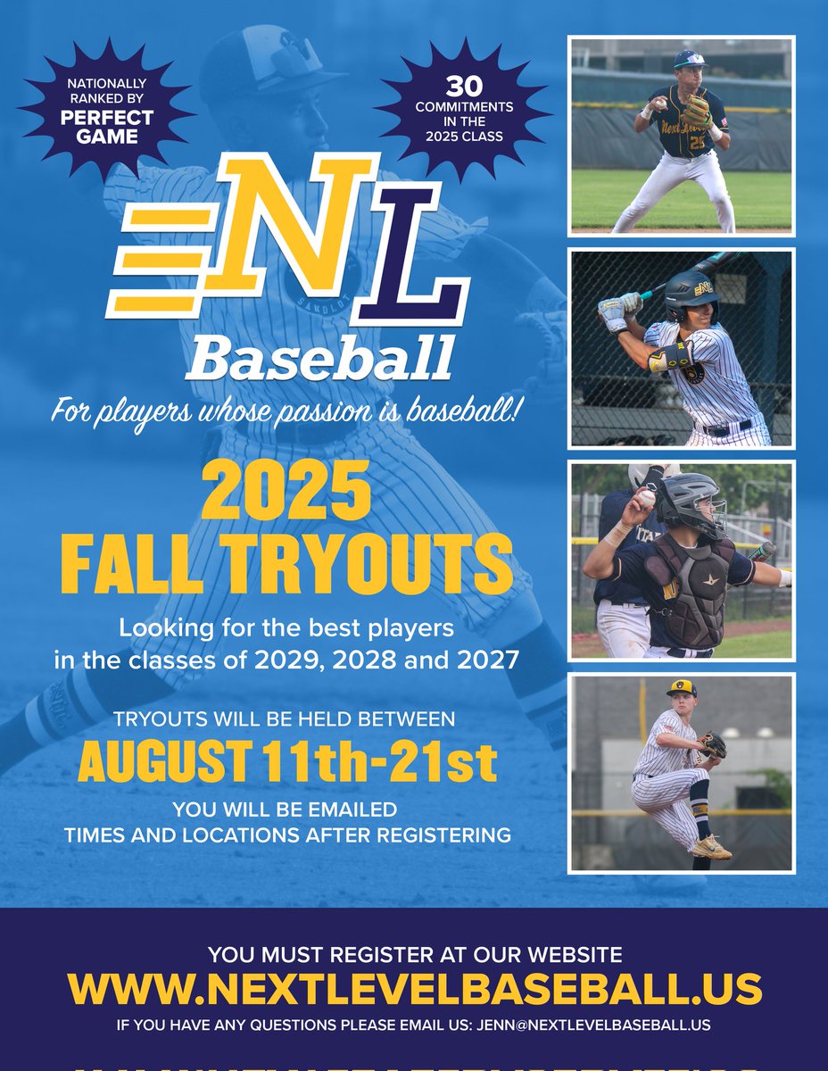 NextLevelBaseba's tweet image. Fall tryouts for one of the top programs in the Northeast