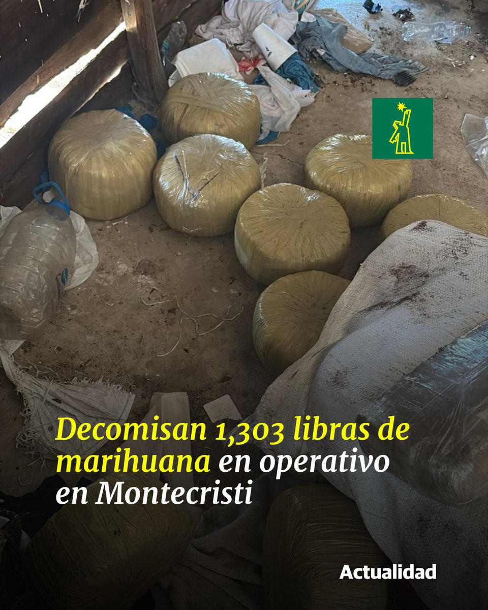 DiarioLibre's tweet image. 🚨 |#SucesosDL| La propiedad donde fue ocupada la droga funcionaba como centro de acopio de sustancias narcóticas, según las autoridades.
ow.ly/iaBc50WvFGJ
#DiarioLibre #Marihuana #Montecristi #Droga
#NacionalDL #SustanciasNarcóticas