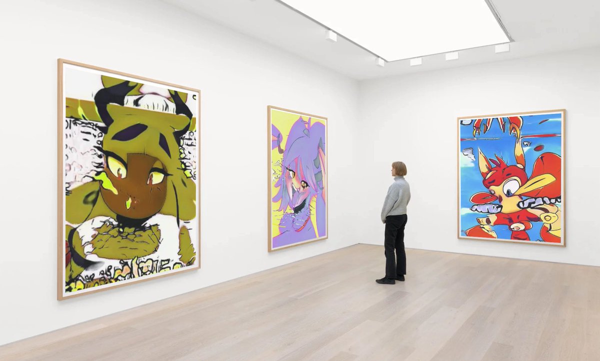 PepenardoStudio's tweet image. Sometimes I think about breaking out all my early GAN art but then I think nah… yeah… yes.
Untitled (GAN study no. 09, 14, & 31), JPEG, digital mock up, 2020-2021. Nardo.