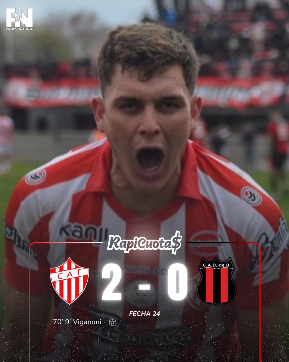 Primeranaciona's tweet image. 😤👊 VICTORIA DE LA T
Talleres (RdE) 2-0 Def. De Belgrano
Talleres volvió a la victoria de local y superó al CADU en el fondo de la tabla.