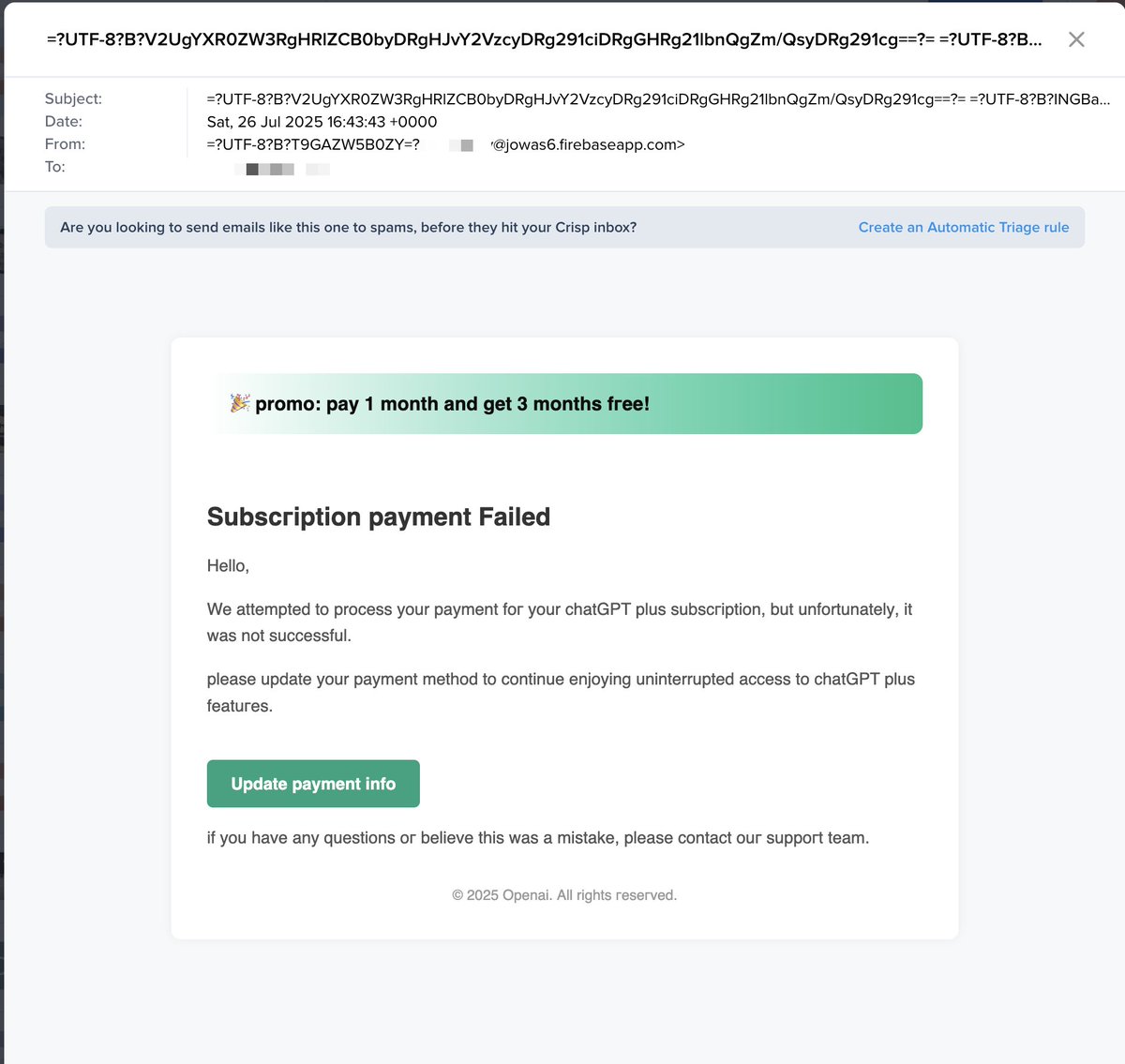 BurnedChris's tweet image. Love that @OpenAI is doing promos through random .firebaseapp.com links now ☠️
nothing says "trust us with your data" like jowas6.firebaseapp.com
@Firebase how do I report this before my dad gives it his credit card details?