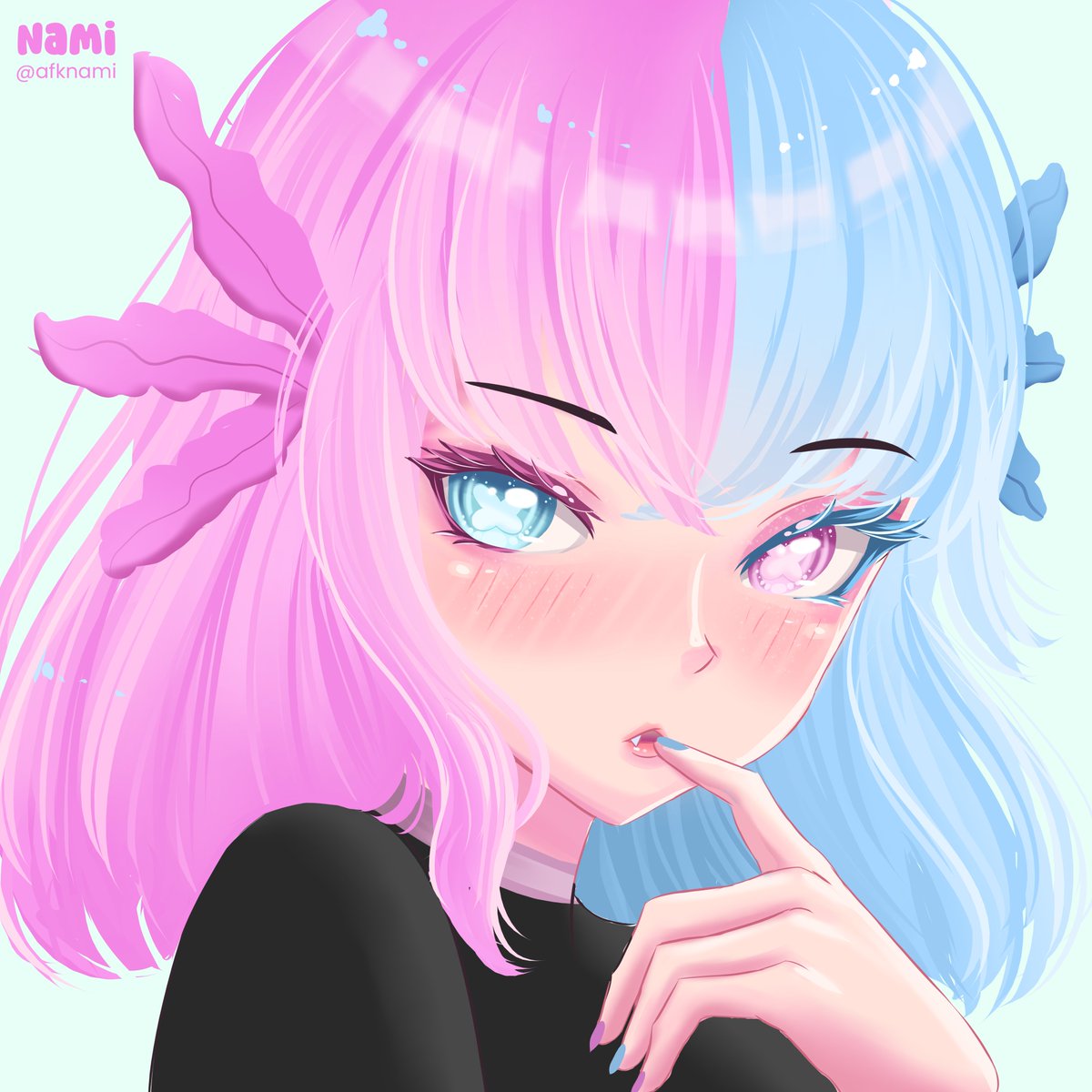 afknami's tweet image. Here are my last 4 finished YCHs, thank you so much for letting me draw your lovely characters!! 💖 I had tons of fun with each one 🫶
Credits (in order): @Umi_NumberZero @AxolMinnie @MysticGailVT @LShmizzy ✨
#animeart #artmoots