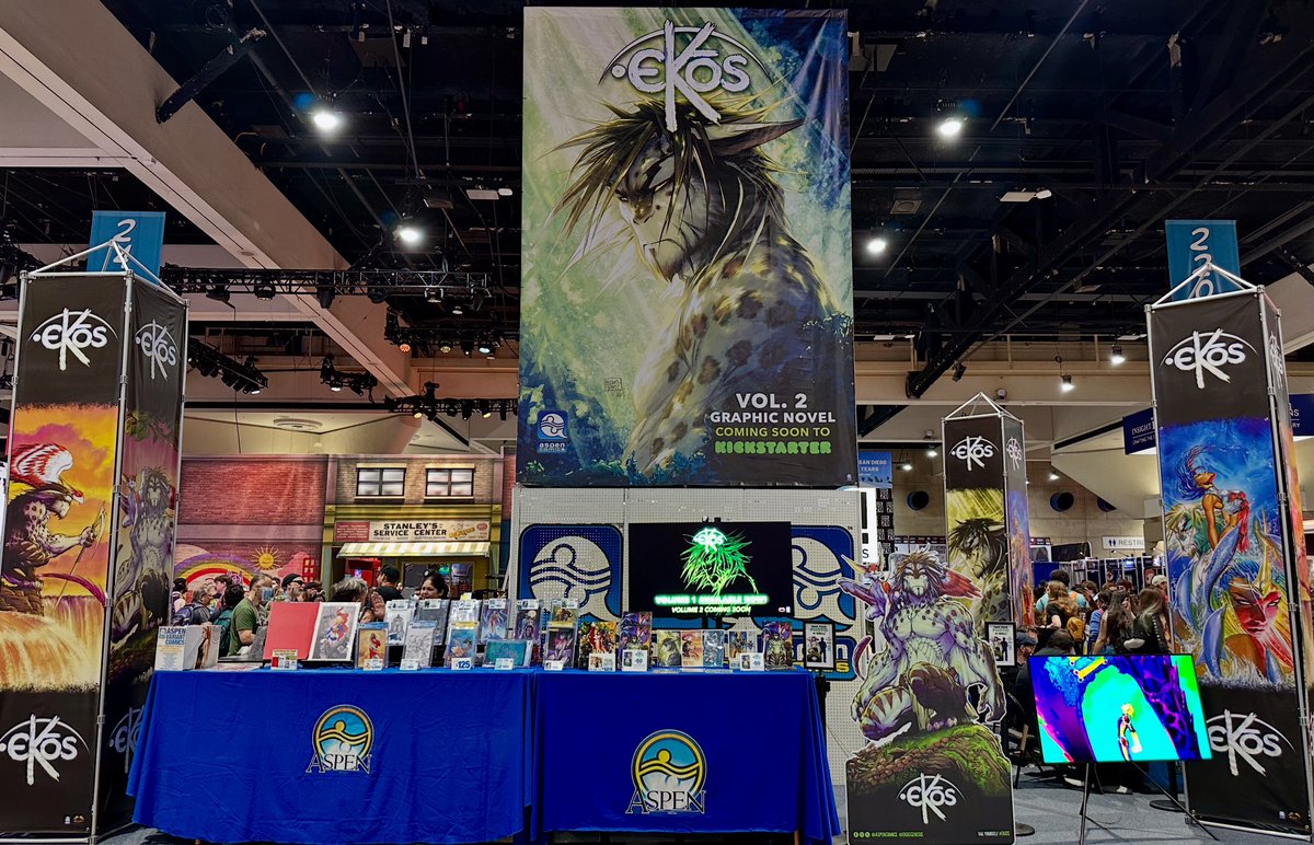 Ekos is front and center here at SDCC... if you're here, come stop by at booth 2320 (and check out the Grell photo op)!