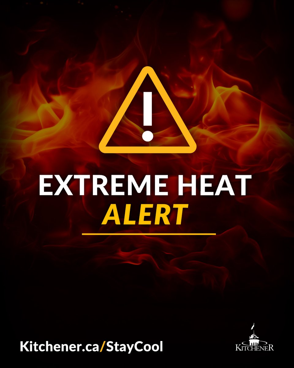 CityKitchener's tweet image. NOTICE: Hot and humid conditions are expected for Kitchener from July 27 to July 29.
Find a cooling centre near you ➡️ bit.ly/3vm7uRw