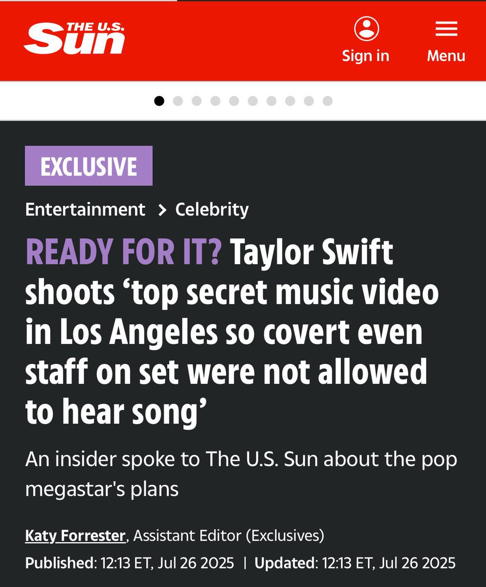 TSstatistics's tweet image. The last time Taylor Swift shot a music video where the cast didn’t hear the song was “ME!” in 2019. Now it’s happening again. Secret single? New era incoming? Highly likely. #TS12 👀