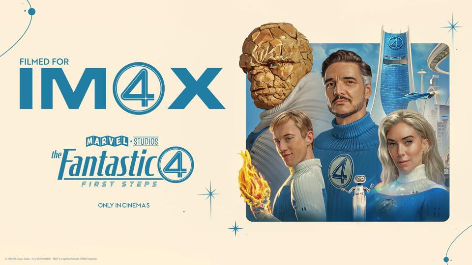 Attakaay's tweet image. It was absolutely worth waiting for the last show to see Fantastic Four in IMAX after missing the early screenings. The screen expanding to 1.43:1 whenever Galactus appears was breathtaking, and the Excelsior launch sequence was stunning. If you have the chance, see it in IMAX.