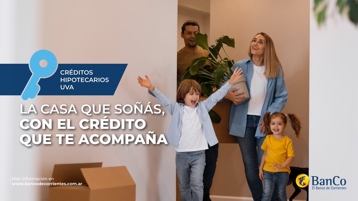 BancodeCtes's tweet image. Tu hogar ideal puede estar más cerca de lo que imaginás 🏡

En el BanCo te acompañamos a construir ese futuro con el que venís soñando 💭✨ Ya sea para comprar, edificar o dar el primer paso con un terreno, te ofrecemos una herramienta pensada para vos 🔑📈