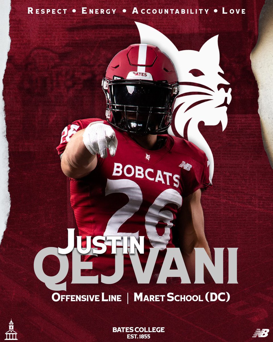 Justin Qejvani (@justin_qejvani) on Twitter photo After a great conversation with <a href="/Cats_CoachCoyne/">Coach Coyne</a> I’m happy to announce I’ve received an offer from <a href="/Bates_Football/">Bates Football</a>!
<a href="/CoachWatrous/">Owen Watrous</a> <a href="/FATboysOLine/">Coach Mike Dillon</a> <a href="/PFC_Football/">Premier Football Consulting</a> <a href="/PR_Strength/">Patrick Reeves</a> <a href="/frogfootball/">Mike Engelberg</a> After a great conversation with <a href="/Cats_CoachCoyne/">Coach Coyne</a> I’m happy to announce I’ve received an offer from <a href="/Bates_Football/">Bates Football</a>!
<a href="/CoachWatrous/">Owen Watrous</a> <a href="/FATboysOLine/">Coach Mike Dillon</a> <a href="/PFC_Football/">Premier Football Consulting</a> <a href="/PR_Strength/">Patrick Reeves</a> <a href="/frogfootball/">Mike Engelberg</a>