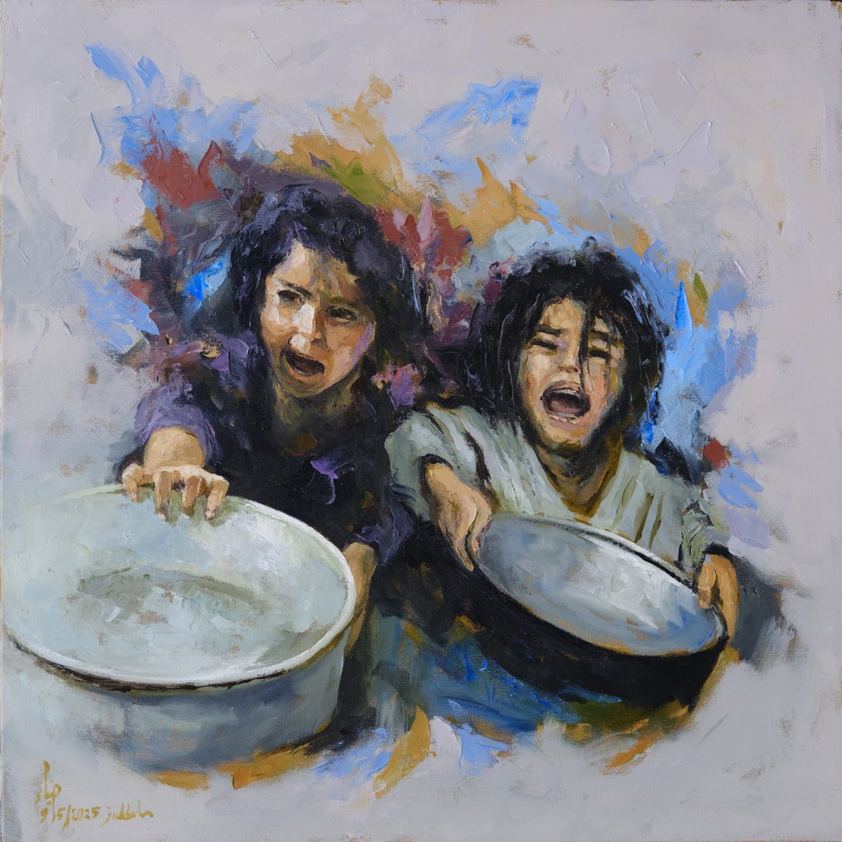 ahmeddaham's tweet image. لا حول ولا قوّة إلّا بالله .
بريشة الفنان السعودي / ضياء عزيز ضياء .