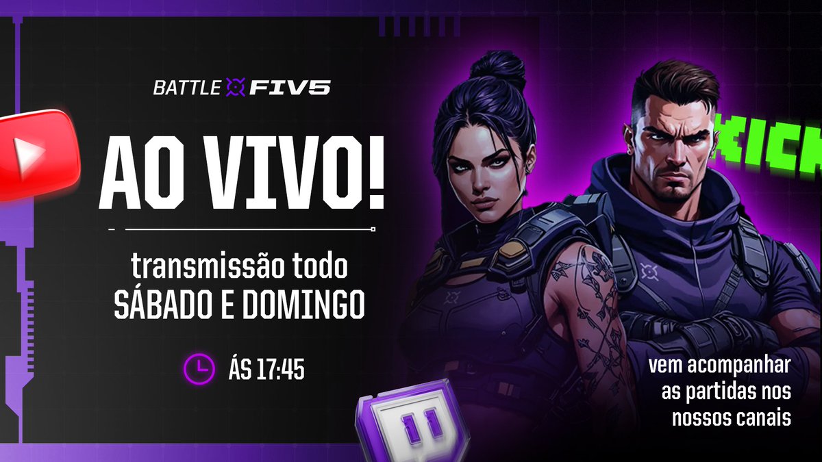 Tá ligado que rolando o BATTLEFIVE LEAGUE, né?

👀 Me diz aí: quem vai levar esse League?

Será que a Loud chega pra derrubar a FURIA do trono? Comenta aqui que eu quero saber! 👇

👉 youtube.com/@battlefivegg