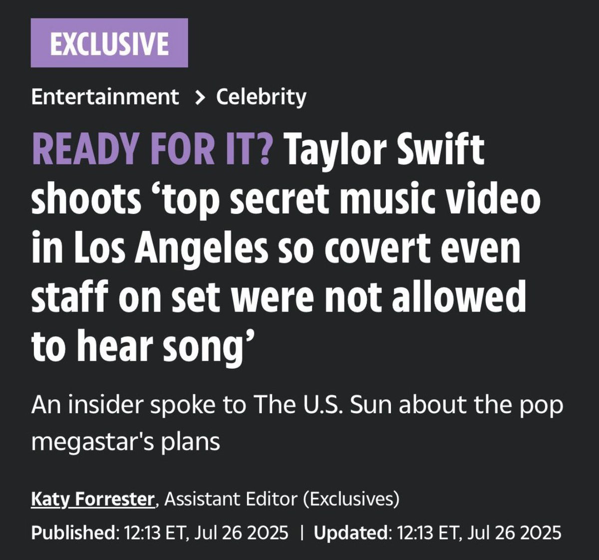 TSMerchAlerts's tweet image. R U READY FOR IT?
TS12?
New MV for an older song?
Just a RUMOR? 🤡?
I can’t wait to see 👀
#TS12 #TaylorSwift