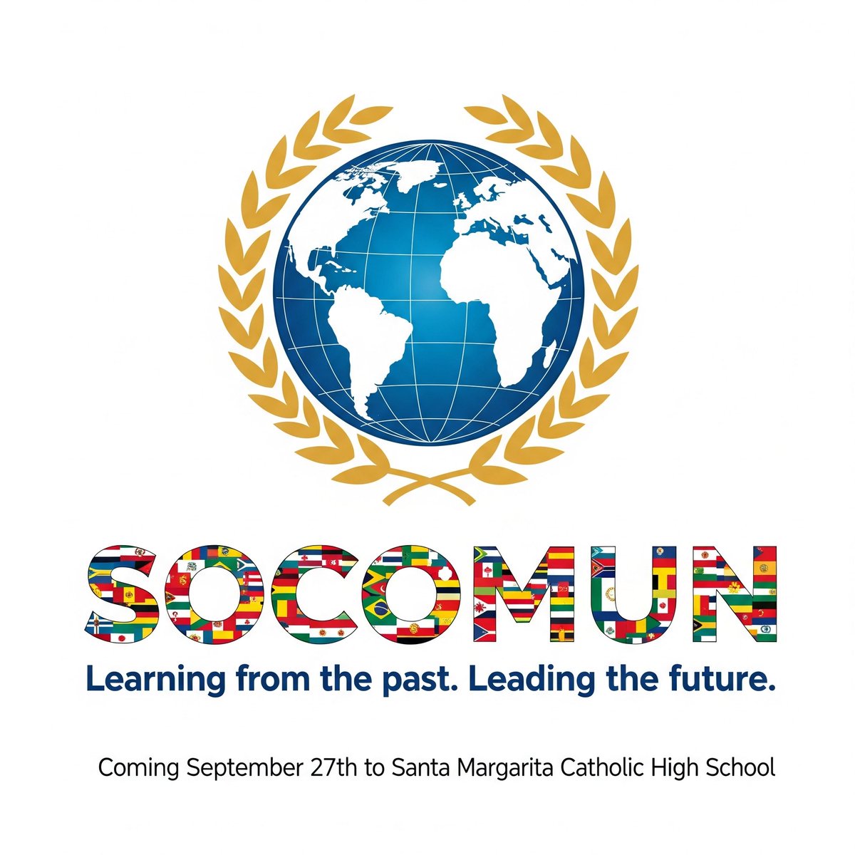 MUNSM's tweet image. 🚨 SOCOMUN is almost here! 🚨
On September 27th, Santa Margarita Catholic High School will host SOCOMUN, the largest one-day Model UN conference in the country — and it’s going to be amazing! 🌍🎤