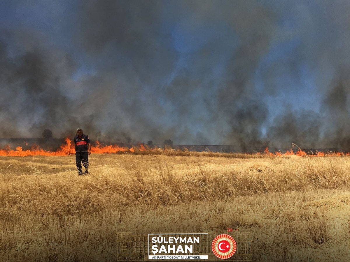 Yozgat Merkez’e bağlı Recepli ve Çalatlı köyleri arasında çıkan anız yangınında zarar gören tüm çiftçilerimize geçmiş olsun dileklerimi iletiyorum.